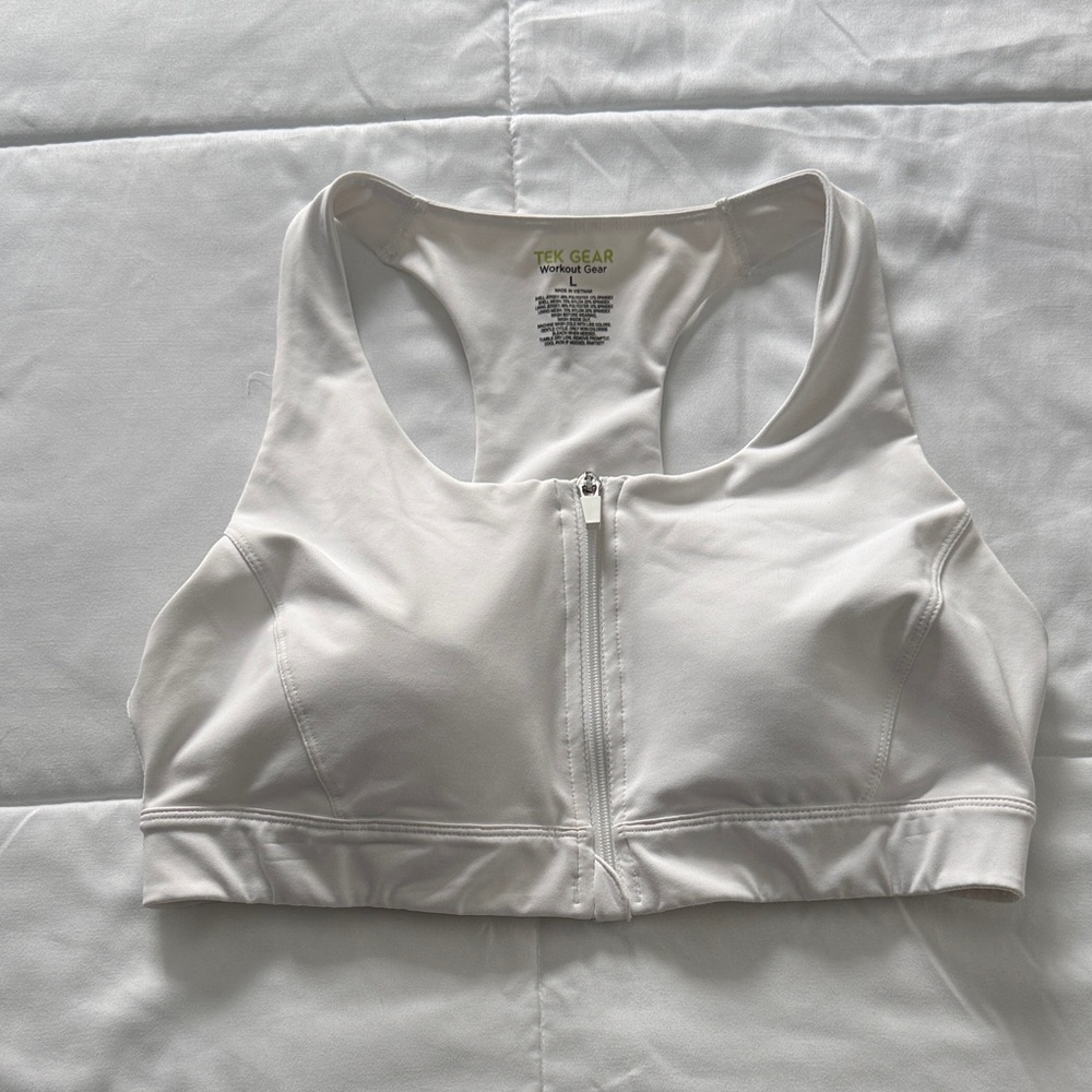 Tek Gear Women's Zip-Front Racer Back Sports Bra